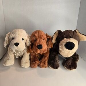 Ganz Webkinz Lot of 3 Dogs Plush Irish Setter Mocha Pup American Golden No Codes